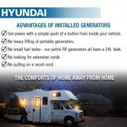Hyundai HY8000RVi 7.5kw Underslung Motorhome / RV Petrol Inverter Generator