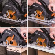 R185CCSX 185mm Multi-Material Circular Saw & Track (Combination Pack) - 110v