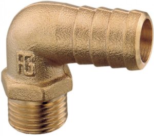 90° 20mm Hose Barb - with 1/2" BSPM Thread