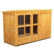Power 10x4 Pent Combined Potting Shed with 4ft Storage Section