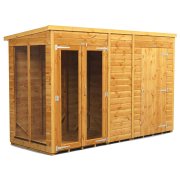 Power 10x4 Pent Summer House with 4ft Side Store
