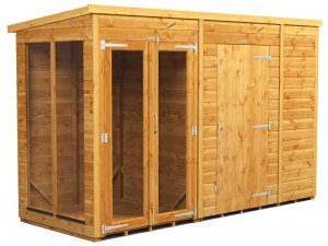 Power 10x4 Pent Summer House with 6ft Side Store