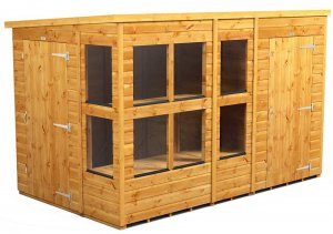 Power 10x6 Pent Combined Potting Shed with 4ft Storage Section