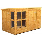 Power 10x6 Pent Combined Potting Shed with 6ft Storage Section