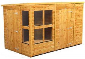 Power 10x6 Pent Combined Potting Shed with 6ft Storage Section