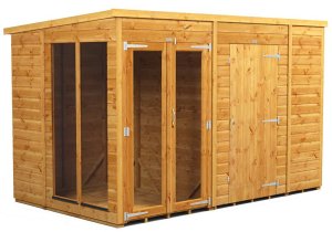 Power 10x6 Pent Summer House with 6ft Side Store
