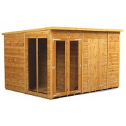 Power 10x8 Pent Summer House with 6ft Side Store