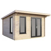 12x10 Power Pent Log Cabin | Scandinavian Timber