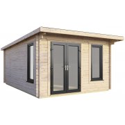 12x14 Power Pent Log Cabin | Scandinavian Timber