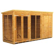 Power 12x4 Pent Summer House with 4ft Side Store