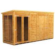 Power 12x4 Pent Summer House with 6ft Side Store