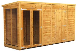 Power 12x4 Pent Summer House with 6ft Side Store