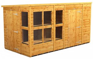 Power 12x6 Pent Combined Potting Shed with 6ft Storage Section