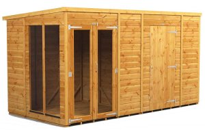 Power 12x6 Pent Summer House with 6ft Side Store