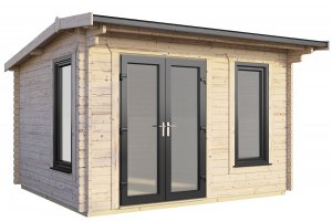 12x8 Power Apex Log Cabin | Scandinavian Timber
