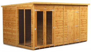 Power 12x8 Pent Summer House with 6ft Side Store