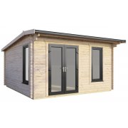 14x12 Power Apex Log Cabin | Scandinavian Timber
