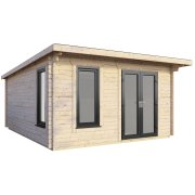 14x14 Power Pent Log Cabin | Scandinavian Timber