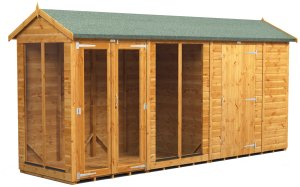 Power 14x4 Apex Summer House with 6ft Side Store