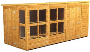 Power 14x6 Pent Combined Potting Shed with 6ft Storage Section