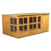 Power 14x8 Pent Combined Potting Shed with 4ft Storage Section