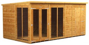 Power 14x8 Pent Summer House with 4ft Side Store