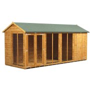 Power 16x6 Apex Summer House with 4ft Side Store