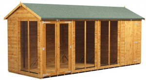 Power 16x6 Apex Summer House with 4ft Side Store