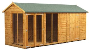 Power 16x6 Apex Summer House with 6ft Side Store