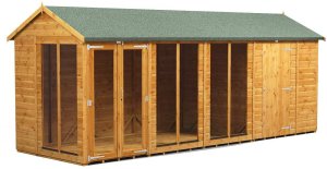 Power 18x6 Apex Summer House with 6ft Side Store