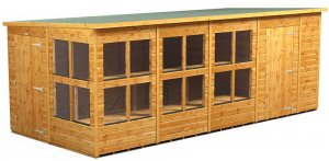 Power 18x8 Pent Combined Potting Shed with 6ft Storage Section