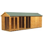 Power 20x6 Apex Summer House with 6ft Side Store