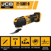 JCB 18V Cordless Oscillating Multi-Tool - Bare Unit -  21-18MT-B