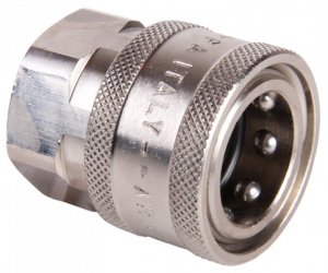 ARS220 Female QR to M22 Female - 220 Bar / 3190 Psi - Nickel Plated Brass Coupler