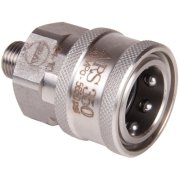 ARS350 Female Quick Release to 1/4" BSP Male - 350 Bar / 5076 Psi - Stainless Steel Coupler