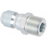 3/8" Male QR to 3/8" BSP Male - 250 Bar / 3625 Psi - Plated Steel Coupler