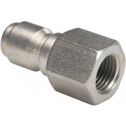 3/8" Male QR to 1/4" BSP Female - 250 Bar / 3625 Psi - Nickel Plated Steel Coupler