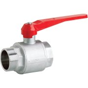 Low Pressure Plated Brass Ball Valve - 3/4"BSP Male and 3/4"BSP Female Threads