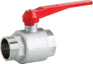 Low Pressure Plated Brass Ball Valve - 3/4"BSP Male and 3/4"BSP Female Threads