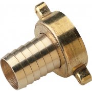 1" Threaded Hose Connector with a 19-20mm Hose Barb - Brass