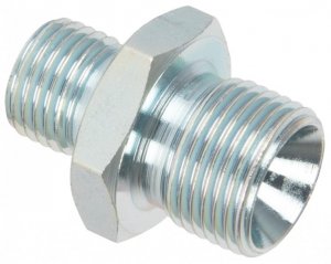 1/8" BSP Male to 1/4" BSP Male 380 Bar / 5220 Psi - Plated Steel Nipple