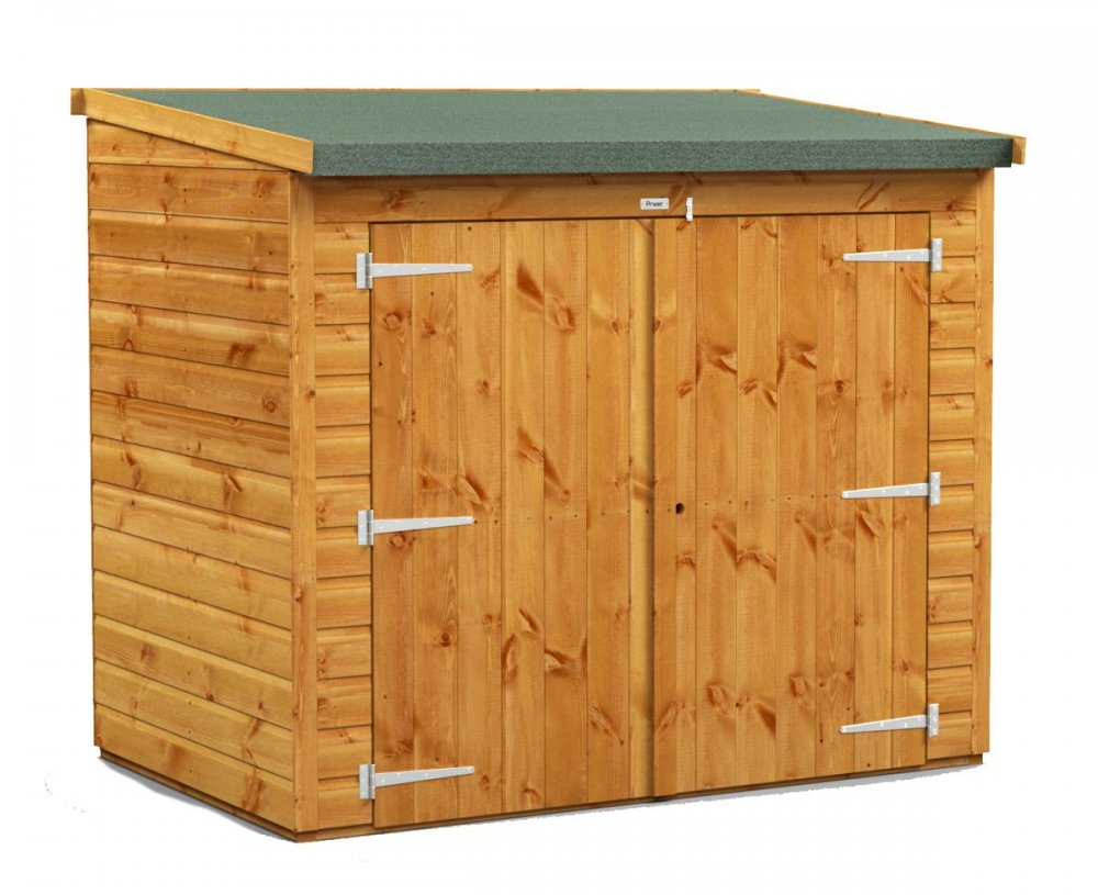6x4 power pent bicycle utility shed - pent roof bicycle sheds
