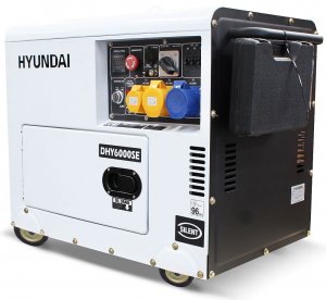 Hyundai DHY6000SE 5.3kW / 6.7kVA Silenced Standby Diesel Generator