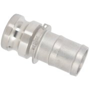 1 1/4" Male Stainless Steel Snaplock Type E Cam Lever Coupler with Hose Barb - AISI316