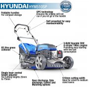 Hyundai HYM510SP 51cm / 20in Self Propelled Petrol Lawn Mower