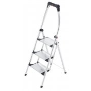 Hailo K100 Topline 3 Step Aluminium Step Ladder with Soft Grip Base
