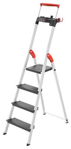Hailo L100 Topline 4 Step Aluminium Step Ladder with Utility Platform