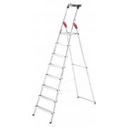 Hailo L60 Standardline 8 Step Aluminium Step Ladder with Utility Platform