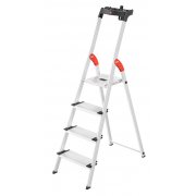 Hailo L80 Comfortline 4 Step Aluminium Step Ladder with Utility Platform