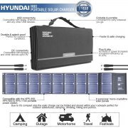 Hyundai H60 60W Portable & Foldable Solar Charger With USB & DC Connectivity